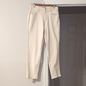 Everlane Organic Cotton Curvy Cheeky Jeans in Ecru. 30 Regular